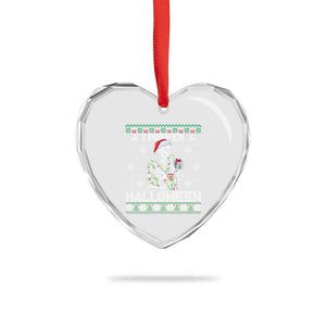 Funny Skeleton Christmas Heart Crystal Glass Ornament I Prefer Halloween Spooky Xmas Holiday TS02 Print Your Wear