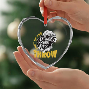 Funny Skeleton Darts Player Heart Crystal Glass Ornament I Suck At Darts TS12 Print Your Wear