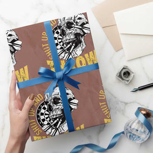 Funny Skeleton Darts Player Wrapping Paper Roll I Suck At Darts TS12 Mocha Print Your Wear
