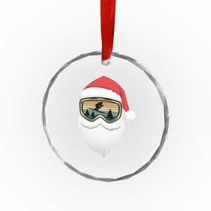 Funny Ski Christmas Winter Sport Skiing Santa Hat Crystal Glass Ornament TS11 Print Your Wear