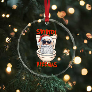 Funny Skibidi Rizzmas Santa Toilet Meme Crystal Glass Ornament TS09 Print Your Wear