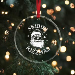 Funny Skibidi Rizzmas Xmas Crystal Glass Ornament Vintage Sigmas Charisma Rizz Cool Santa TS11 Print Your Wear
