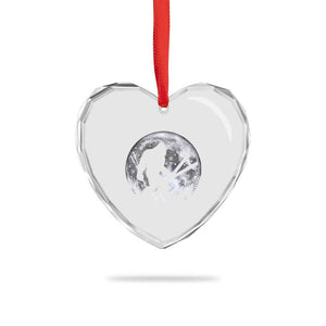 Funny Skiing Bigfoot Ski Winter Sport Moon Heart Crystal Glass Ornament TS11 Print Your Wear