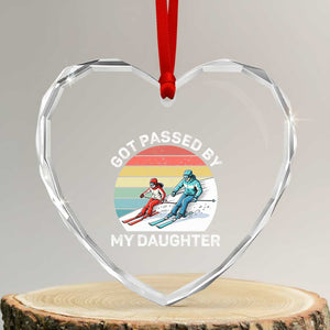 Funny Skiing Dad Heart Crystal Glass Ornament Got Passed By My Daughter Retro Vintage TS11 Transparent Glass 3'' Heart Print Your Wear