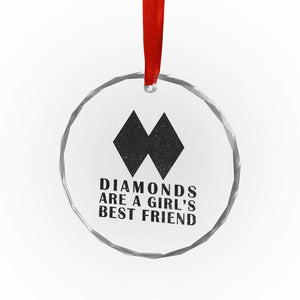 Funny Skiing Snowboarding Crystal Glass Ornament Diamonds Are A Girls Best Friend TS11 Print Your Wear