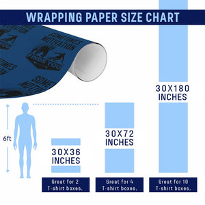 Funny Skiing Wrapping Paper Roll Sometimes Motivation Finds You Ski Mountain Bear TS11 Print Your Wear