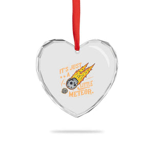 Funny Skull Meteorite Heart Crystal Glass Ornament Just A Little Meteor