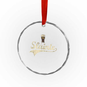 Funny Slainte Cheers Stout Beer Irish Shamrock St Patrick's Day Crystal Glass Ornament TS11 Print Your Wear