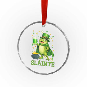 Funny Slainte Irish Frog Beer St Patricks Day Crystal Glass Ornament TS12 Print Your Wear