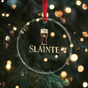 Funny Slainte Stout Beer Irish Drinking St Patricks Day Crystal Glass Ornament TS11 Print Your Wear