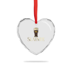 Funny Slainte Stout Beer Irish Drinking St Patricks Day Heart Crystal Glass Ornament TS11 Print Your Wear