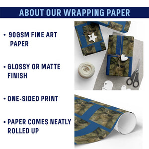Funny Smoking Cat Selfie Meme Wrapping Paper Roll Gen Z Joke TS14 Print Your Wear