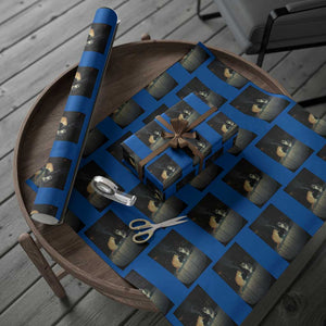 Funny Smoking Cat Wrapping Paper Roll Retro 90s Grunge Kitty Streetwear Meme TS10 Blue Print Your Wear