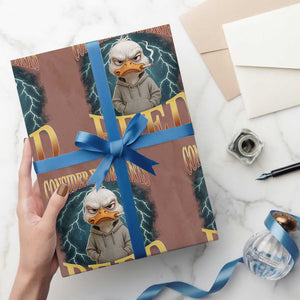 Funny Smoking Goose Meme Wrapping Paper Roll Consider Your Pants Peed TS14 Mocha Print Your Wear