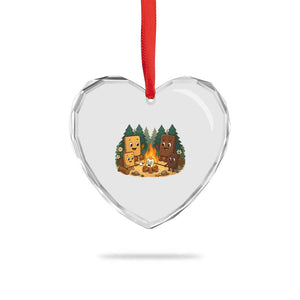 Funny Smores Camping Heart Crystal Glass Ornament Marshmallow Chocolate Fire TS12 Print Your Wear