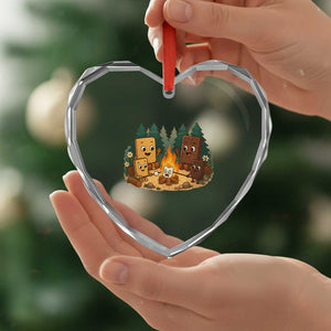 Funny Smores Camping Heart Crystal Glass Ornament Marshmallow Chocolate Fire TS12 Print Your Wear