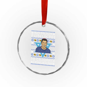 Funny So Much Funukah To Celebrate Hanukkah Sandler Crystal Glass Ornament TS11 Print Your Wear