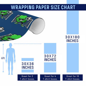 Funny Soccer Shamrock Wrapping Paper Roll Dabbing Player St. Patrick's Day TS02 Print Your Wear