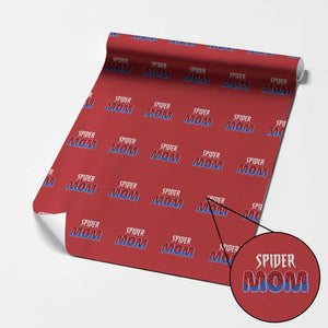 Funny Spider Mom Wrapping Paper Roll Son Birthday Party TS02 Red Print Your Wear