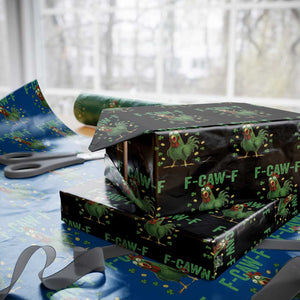 Funny St Patrick Day Wrapping Paper Roll F-Caw-F Lucky Chicken Meme TS14 Black Print Your Wear