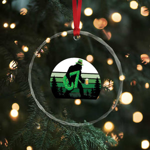 Funny St Patricks Bigfoot Says Six Seven Crystal Glass Ornament Gen Z Irish Gift TS12 Print Your Wear