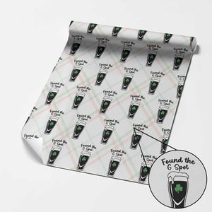 Funny St Patrick’s Day Beer Wrapping Paper Roll Found The G Spot TS14 Christmas Plaid Print Your Wear