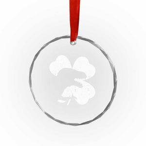 Funny St Patricks Day Dinosaur Shamrock Crystal Glass Ornament TS11 Print Your Wear