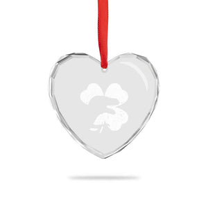 Funny St Patricks Day Dinosaur Shamrock Heart Crystal Glass Ornament TS11 Print Your Wear