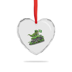 Funny St Patricks Day Dinosaur Truck Heart Crystal Glass Ornament Irish Holiday Gift TS12 Print Your Wear