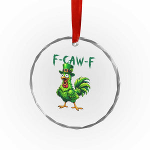 Funny St Patricks Day Lucky Chicken Crystal Glass Ornament F Caw F TS14 Print Your Wear