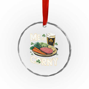 Funny St Patricks Day Me So Corny Crystal Glass Ornament Stout Irish Corned Beef TS11 Print Your Wear