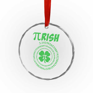 Funny St Patricks Day Pi Symbol Lover Crystal Glass Ornament Pirish 3,14 Pi Number Shamrock TS11 Print Your Wear