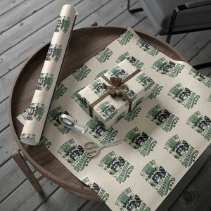 Funny St Patricks Day Raccoon Drinking Beer Wrapping Paper Roll If I Shenan Once I'll Shenanigan TS14 Beige Print Your Wear