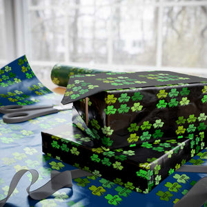 Funny St Patricks Day Skibi Rizz Wrapping Paper Roll No Cap TS02 Black Print Your Wear
