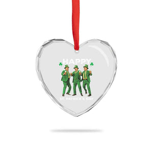 Funny St Patrick's Day Trump Heart Crystal Glass Ornament Dancing Saint Patrick TS02 Print Your Wear