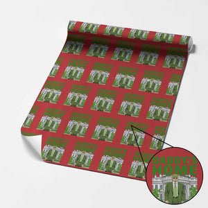 Funny St Patrick's Day Trump Wrapping Paper Roll Daddy's Home White House TS02 Red Print Your Wear
