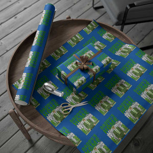 Funny St Patrick's Day Trump Wrapping Paper Roll Daddy's Home White House TS02 Blue Print Your Wear