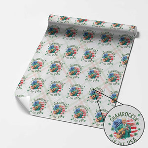 Funny St Patrick's Day Trump Wrapping Paper Roll Shamrockin in The USA Funny TS02 Christmas Plaid Print Your Wear