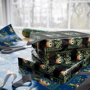 Funny St Patricks Six Seven Wrapping Paper Roll Gen Z Irish Gift TS12 Black Print Your Wear