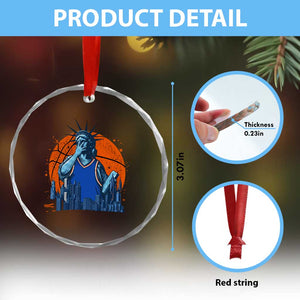 Funny Statue Of Liberty Hoops Fan Crystal Glass Ornament New York Sports Gift TS12 Print Your Wear