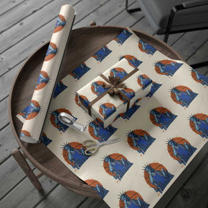 Funny Statue Of Liberty Hoops Fan Wrapping Paper Roll New York Sports Gift