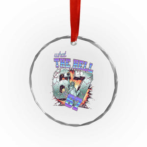 Funny Statue Of Liberty Six Seven Meme Crystal Glass Ornament What The Hell Is 67 Gift TS12 Print Your Wear