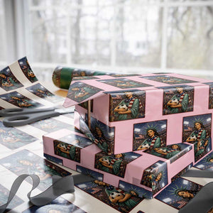 Funny Statue Of Liberty Soccer Gift Wrapping Paper Roll USA Football Pride