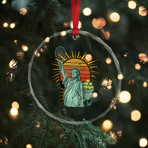 Funny Statue Of Liberty Tennis Player Crystal Glass Ornament Patriotic Sports Lover TS12 Print Your Wear