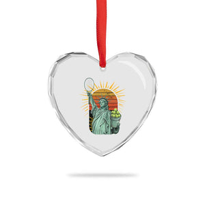 Funny Statue Of Liberty Tennis Player Heart Crystal Glass Ornament Patriotic Sports Lover TS12 Print Your Wear