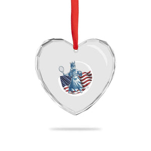 Funny Statue Of Liberty Tennis Player Heart Crystal Glass Ornament USA Pride Female Tennis Gift TS12 Print Your Wear