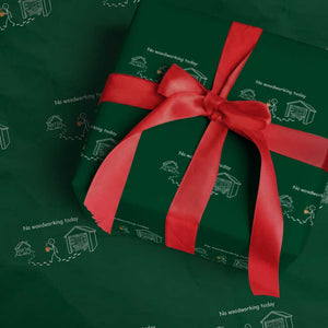 Funny Stickman Carpenter Wrapping Paper Roll No Woodworking Today TS12 Green Print Your Wear