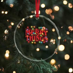 Funny Stranger Christmas Crystal Glass Ornament Merry Things Xmas Movie Neon Lights TS11 Print Your Wear