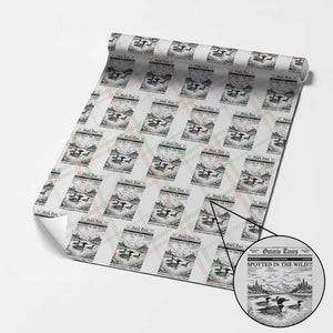 Funny Stupid Canadian Wolf Bird Wrapping Paper Roll Funny Common Loon Newspaper LGBT Hockey TS11 Christmas Plaid Print Your Wear