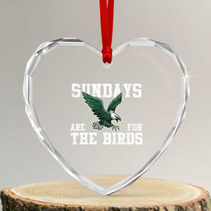 Funny Sundays Are For The Bird Heart Crystal Glass Ornament American Football Lovers TS11 Transparent Glass 3'' Heart Print Your Wear